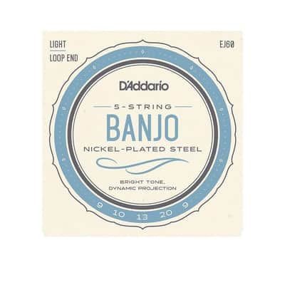 D'Addario EJ60 Nickel 5-String Banjo Strings, Light, 9-20 image 1