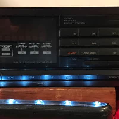Onkyo TX-84 Quartz Synthesized Tuner Amplifier 1987 Black image 1