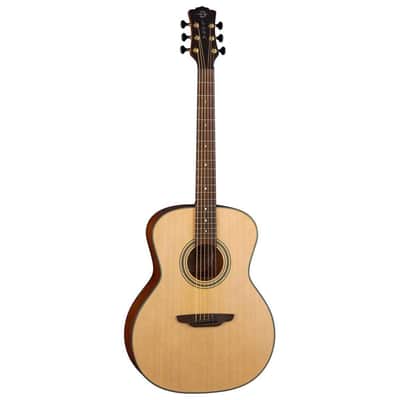 Luna Art Recorder All Solid Wood Acoustic Guitar, 21 Frets, C Neck, Rosewood Fretboard, Satin Natural image 3