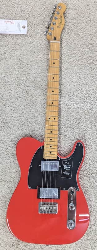 Mint Fender Player II Telecaster HH Elec guitar, Maple Fingerboard, Coral Red - MIM image 1