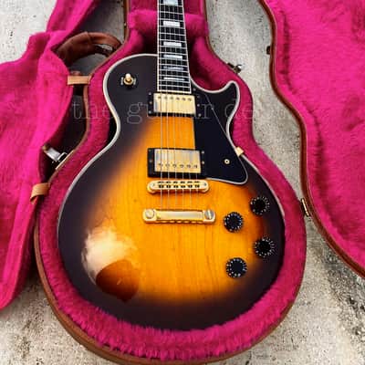 ♚INCREDIBLE♚ Vintage 1990 Gibson Les Paul CUSTOM ♚100%♚ TOBACCO BURST ! ♚OHSC♚R8*59 image 4