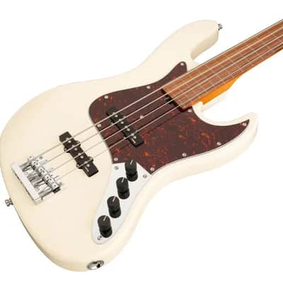 Sadowsky MetroExpress 21-Fret Vintage J/J Bass, Morado Fingerboard, Fretless With Lines, 4-String - Solid Olympic White High Polish image 1