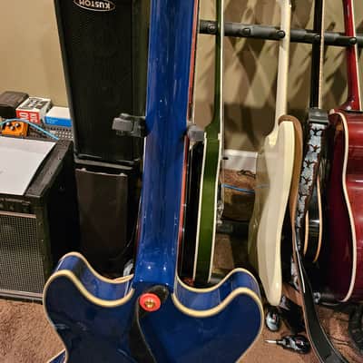 D'Angelico Excel DC Shoreline Semi-Hollow with Bigsby 2010s - Indigo image 6