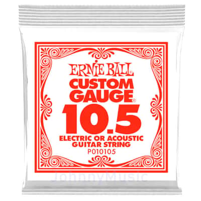 .0105 Custom Gauge Plain Steel Single String For Electric Guitar Strings Specially Tempered High Carbon Tin Plated - The Slinky Standard! image 1