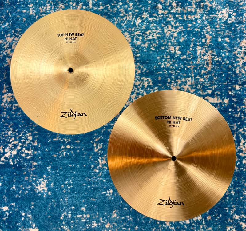 ULTRA CLEAN 14” Zildjian A NEW BEAT Hihats 920g 1379g EARLY MODEL! image 1