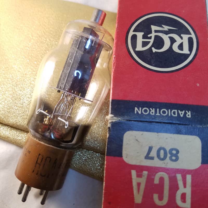 RCA 1% Tight Matched Pair (2) 807 tNOS AT1000 TESTED Vacuum Tubes 25-Watt DD dual D bottom getters VT-100-A Beam Power 1937-1968 image 1