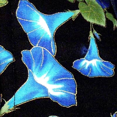 Blue Morning Glory Folk Country Artisan Handmade Guitar Strap Luminous Look image 5
