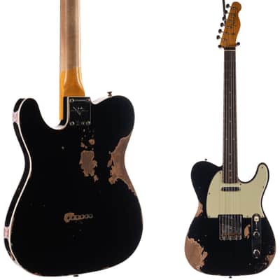 Fender Custom Shop 1960 Telecaster Custom Heavy Relic Aged Black (989) image 8