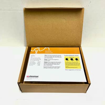 StewMac Ghost Drive Transparent Overdrive Pedal – Authentic Klon–Inspired Circuit – StewMac Professionally Built Overdrive Effects Pedal, NO ASSEMBLY REQUIRED! Gold image 15