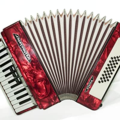 Weltmeister Stella 32 Bass Lightweight Piano Accordion for Beginners Children Kids, made in Germany Small Accordian with New Straps, 2736 image 3