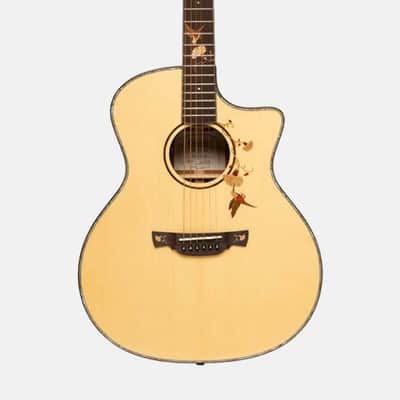 Crafter TB G-MAHO CE Anniversary MAHO Series Grand Auditorium Cutaway Twinbirds Inlay Design Solid Spruce Top Mahogany Neck 6-String Acoustic-Electric Guitar w/Gig Bag image 2