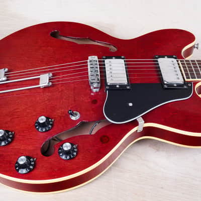 Epiphone Riviera (Japanese Domestic) Vintage 1970s Cherry Vintage Semi-Hollow w/ Hard Case image 5