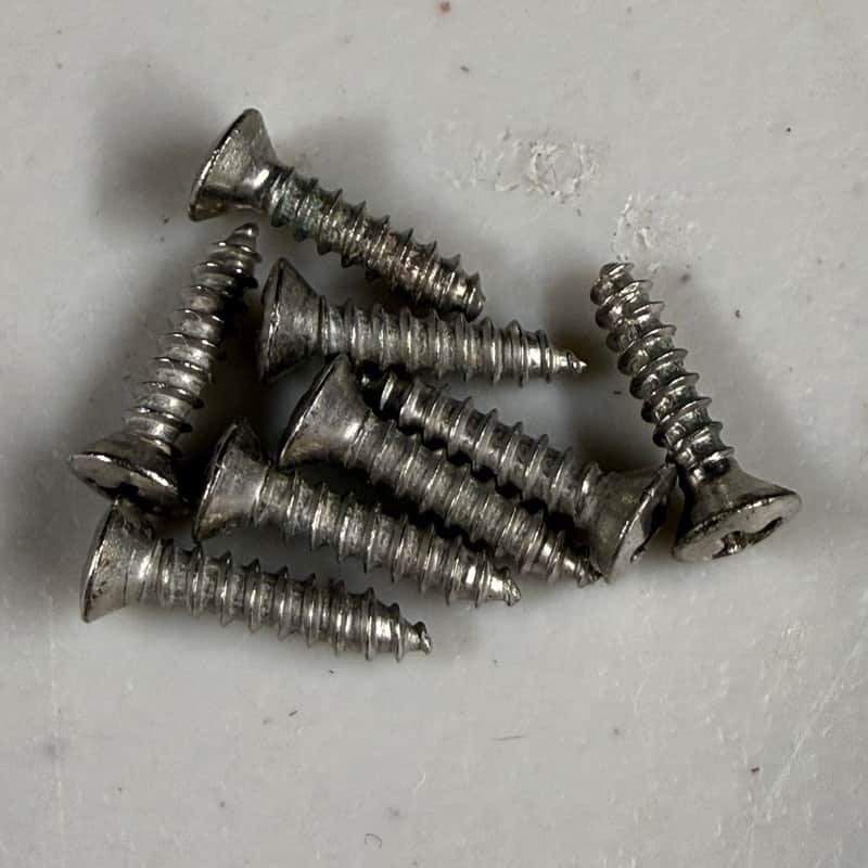 Fender Telecaster Control Plate Screws 1/2" 1953-60's Sold In Pairs (M-570) image 1