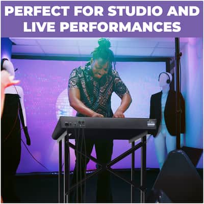 Liquid Stands Studio Mixer Stand - Foldable & Adjustable - Ideal for Drum Machines, DJ Turntables, Synths, and More image 6