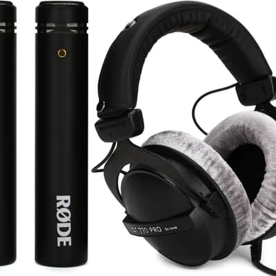 Rode M5 Small-diaphragm Condenser Microphone - Matched Pair Bundle with Beyerdynamic DT 770 Pro 80 ohm Closed-back Studio Mixing Headphones Bild 1