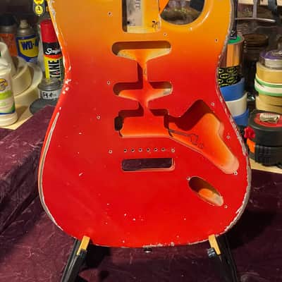 MJT VTS HSS Strat body in awesome Sunset burst! image 1