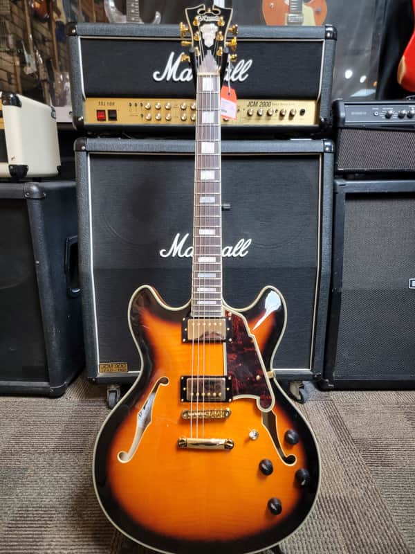 D'Angelico Excel EX-DC Semi-Hollow with Stop-Bar Tailpiece - Sunburst image 1
