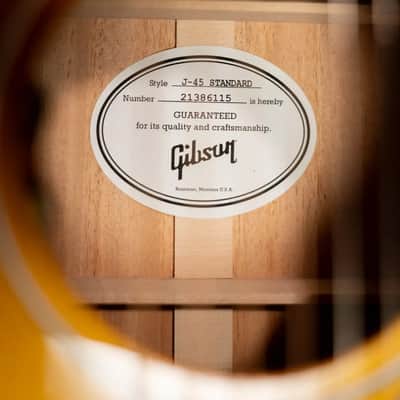 Gibson J-45 Standard Acoustic/Electric Guitar - Heritage Cherry Sunburst with Hardshell Case image 14
