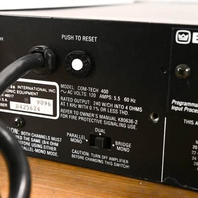 Crown Com-Tech 400 2-Channel Power Amplifier CG01ZTY image 10