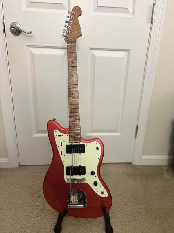 Iconic Cardiff Vintage Candy Apple Red - 5A Roasted Flamed Maple Neck & Mastery