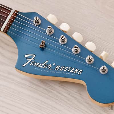 1970 Fender Competition Mustang Competition Burgundy + Headstock, Short Scale Vintage Guitar, 100% Original w/ Case image 4