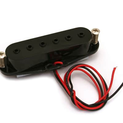 PU-BSH-B Strat/Stratocaster Replacement Hex Pole Bridge Pickup w/ Black Cover