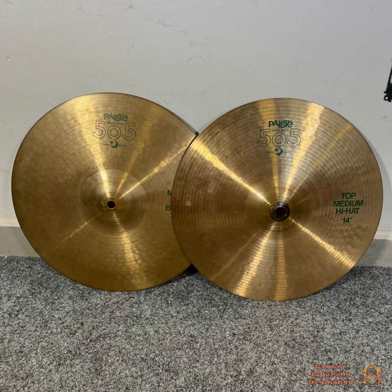 Paiste 505 14” Medium Hihat Cymbals (Green Label) image 1