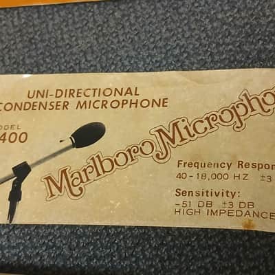 70's Marlboro Sound Works M-400 Uni-Directional Condenser Microphone Mic M400 image 3