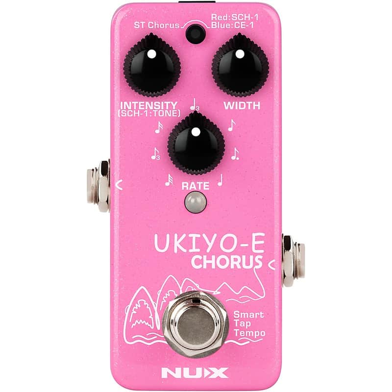 NUX NCH-4 UKIYO-E Mini Pedal with Three Vintage Chorus Models Effects Pedal Regular Pink image 1