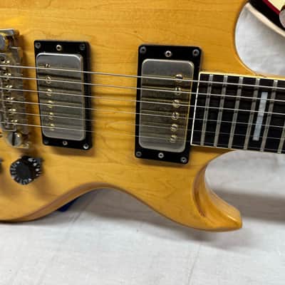 Epiphone SC-550 sc550 Scroll Singlecut Guitar with Chipboard Case Vintage - Natural image 6