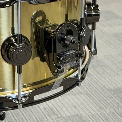 DW COLLECTOR'S 14X6.5 BELL BRASS SNARE DRUM BLACK NICKEL HW B STOCK image 5