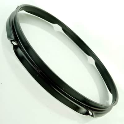 12" 6-Lug 1.6mm Black PowderCoat Tom Drum Rim/Hoop Ludwig-Style Powder Coat image 3