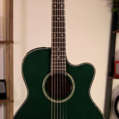Takamine LTD2025 Limited Edition Acoustic Guitar - Ebony Fingerboard, Green image 4