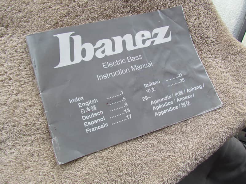Ibanez Electric Bass Instruction Manual 2010 Ibanez Bass Owners Manual In 7 Languages image 1