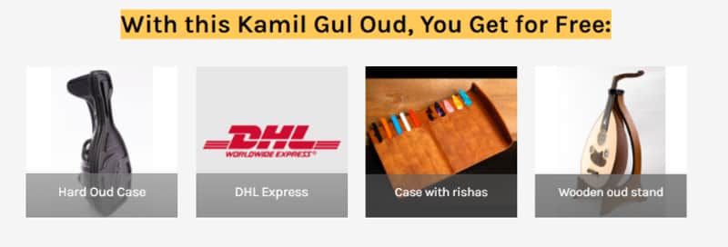 Arabic Oud Flame Maple & Cedar Top by Kamil Gul Oud instrument with free DHL express shipping image 1