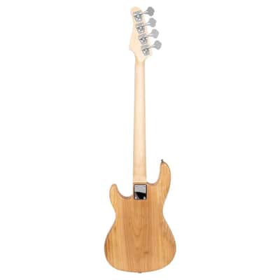 Electric Bass Guitar Burlywood Fretless 4 String Basswood Right Handed image 2