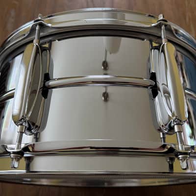 Tama Rockstar 14" x 6.5" Steel Snare Drum RS165 Evans Free Shipping image 9