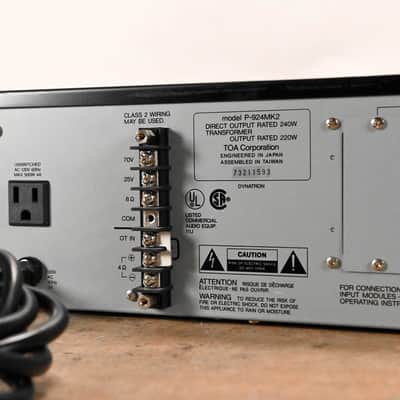 TOA P-924MK2 240W Single-Channel Modular Power Amplifier CG01VSS image 6