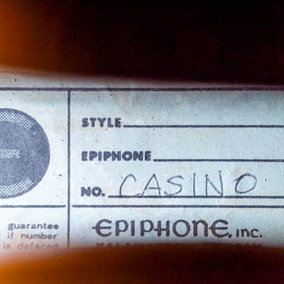 1980 Epiphone Casino Vintage Guitar Tobacco Sunburst Near-Mint, Matsumoku image 6