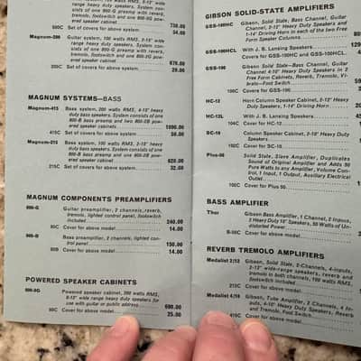 Gibson Price List 1970 Les Paul custom standard personal SG ES 335 Dove J 200 image 12