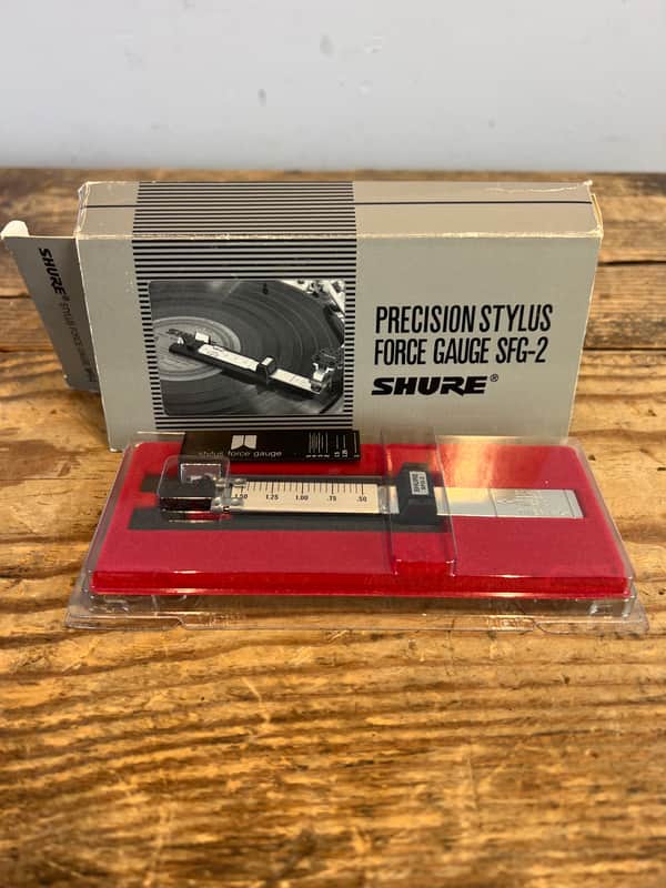 Shure SFG-2 Stylus Tracking Force Gauge for Turntable Cartridges 80s original box image 1