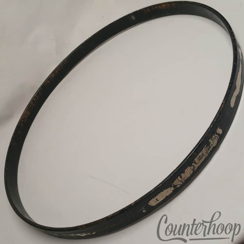 Ludwig&Ludwig 25 1/2"Bass Drum Hoop/Rim Vintage 20s 1Ply Maple Gold Sparkle/Blue image 1