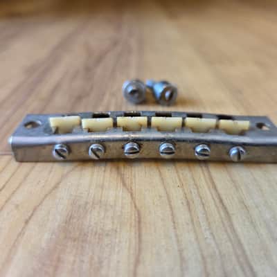 Vintage 1970's Gibson SG-100, SG-200 Electric Guitar Bridge w/ Original Studs! image 3