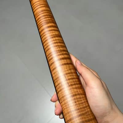 AAAAA Tele Ebony Fretboard Roasted flame Maple Electric Guitar Neck Radius 12inch Round stainless steel 22 frets hole 10mm Radius: 12 inches image 10