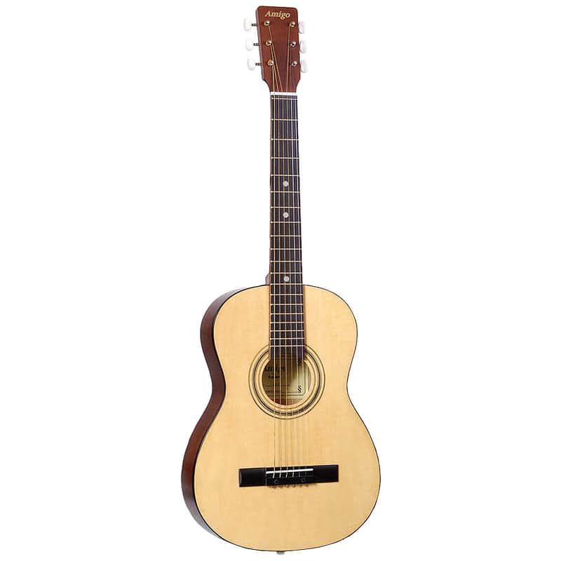 Amigo AM22 Natural Classical Acoustic Guitar Steel String 3/4 Size image 1