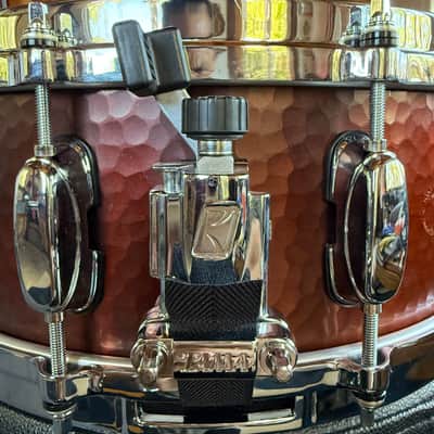 Tama Hand Hammered Copper Snare Drum 14x5.5 MIJ Japan Serial #00060 All Original image 4