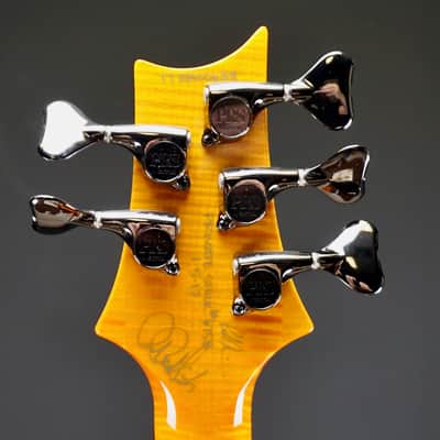 PRS NOS 2017 Namm Show Private Stock Gary Grainger 5 String Fretless Bass Dragons Breath Glow image 13