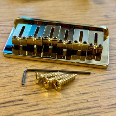 2025 Fender American Standard Gold Hardtail Telecaster Stratocaster 52mm Bridge USA Strat Tele James Burton image 2