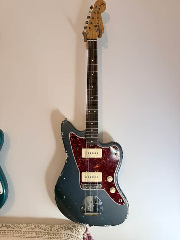 MJT/Musikraft Jazzmaster 2020 - Charcoal frost metallic medium heavy relic image 1