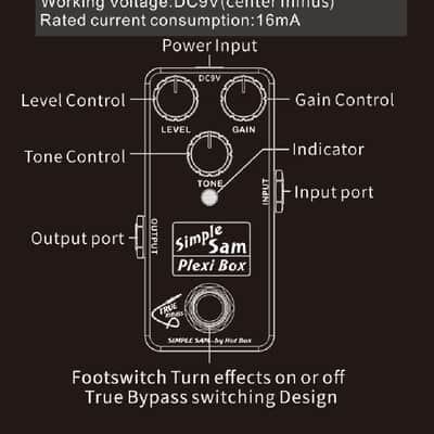 Simple Sam Plexi Box BRIT Amp Sim Distortion Guitar FX Pedal Astonishing Tone image 8